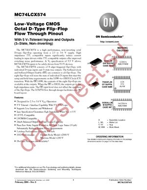 MC74LCX574DTR2G datasheet  